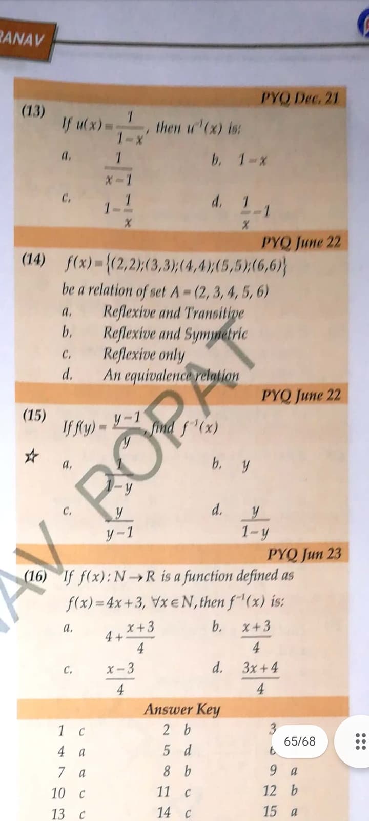 Image attached to the doubt: Anyone sol!?(15 th question ❓)