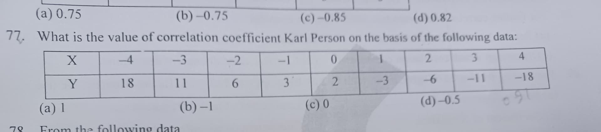Image attached to the doubt: Please answer the 77th question. The answer is C