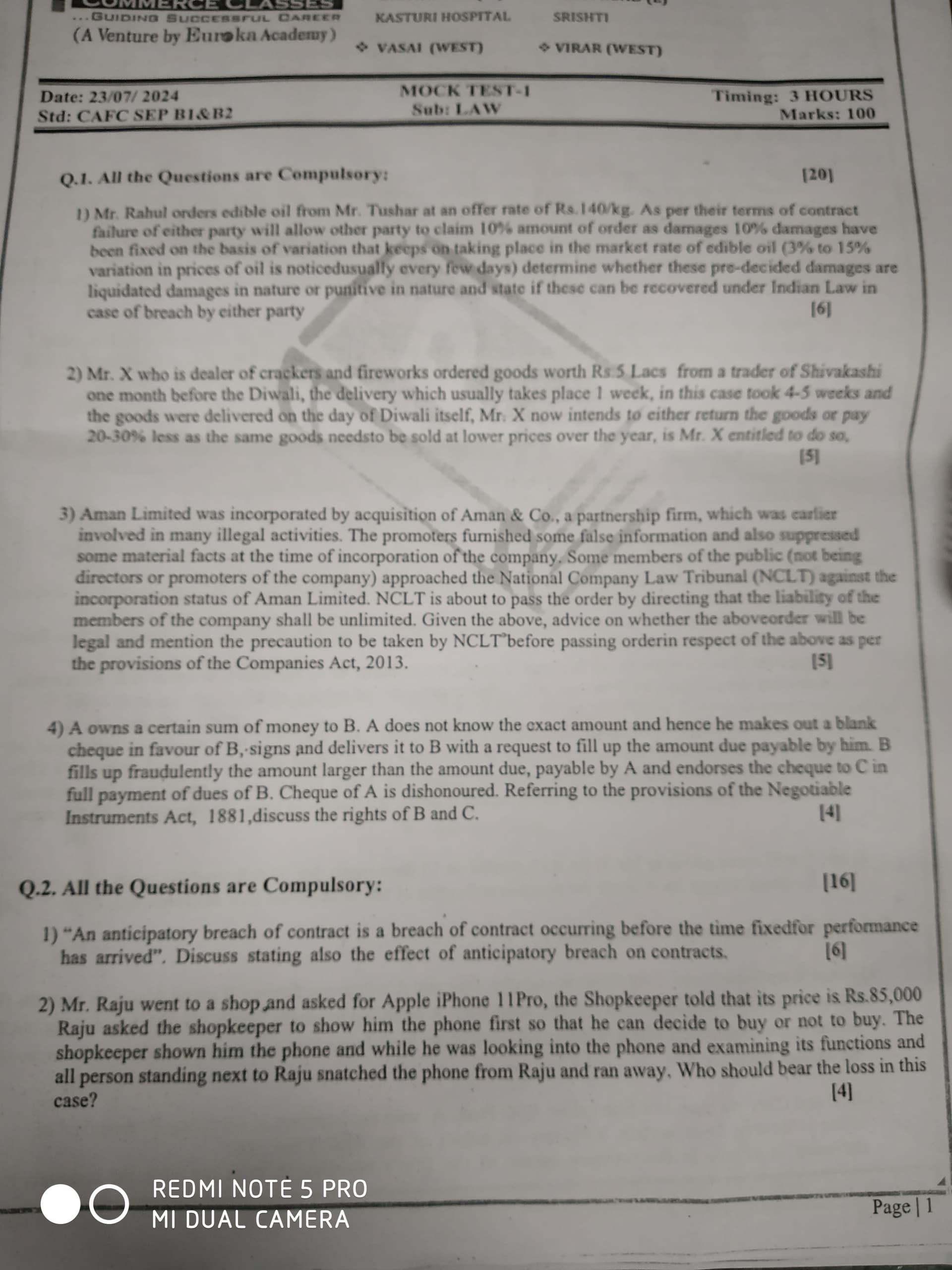 Image attached to the doubt: Case study