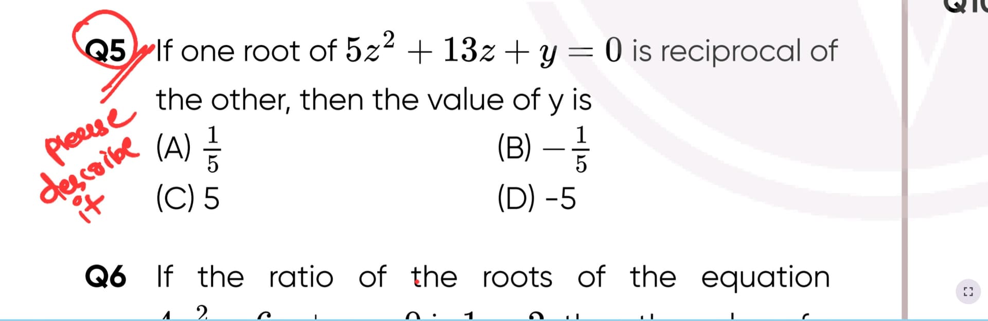 Image attached to the doubt: Question no-5 please explain it.