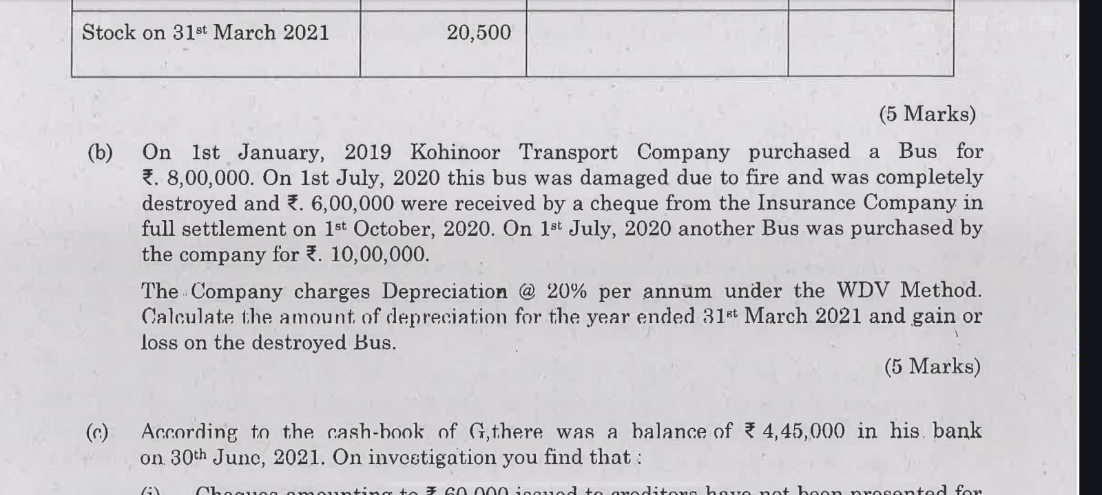 Image attached to the doubt: Does anyone have the solution of the question (b)