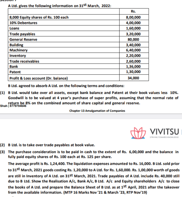 Image attached to the doubt: Explain pc with calculation