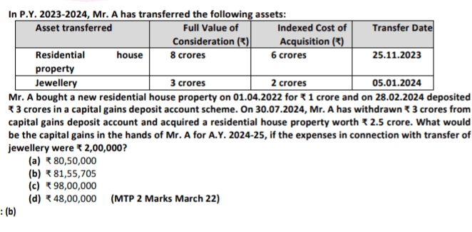 Image attached to the doubt: Explain with provision and calculation