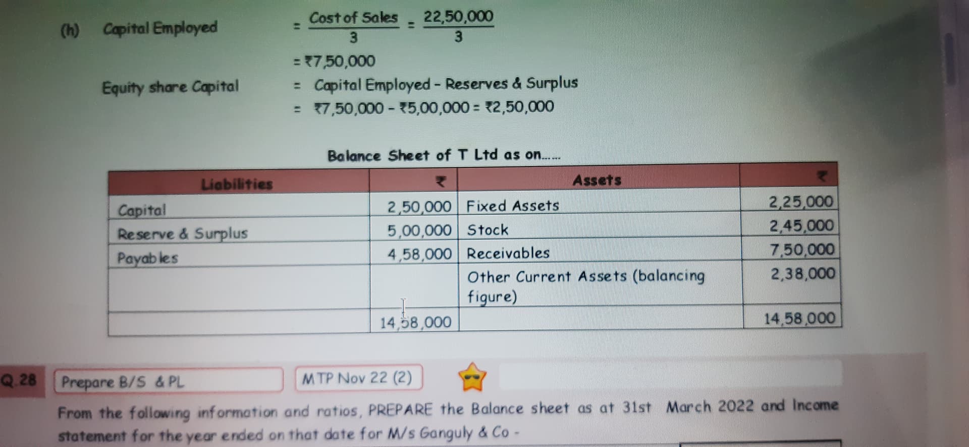 Image attached to the doubt: How did the total came 1458000 ?