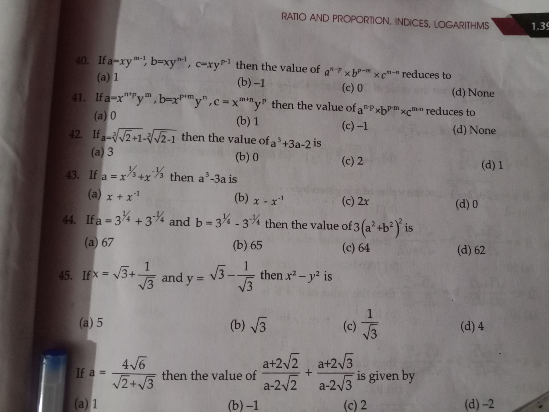 Image attached to the doubt: I want a solution of questions no. 41 ,42