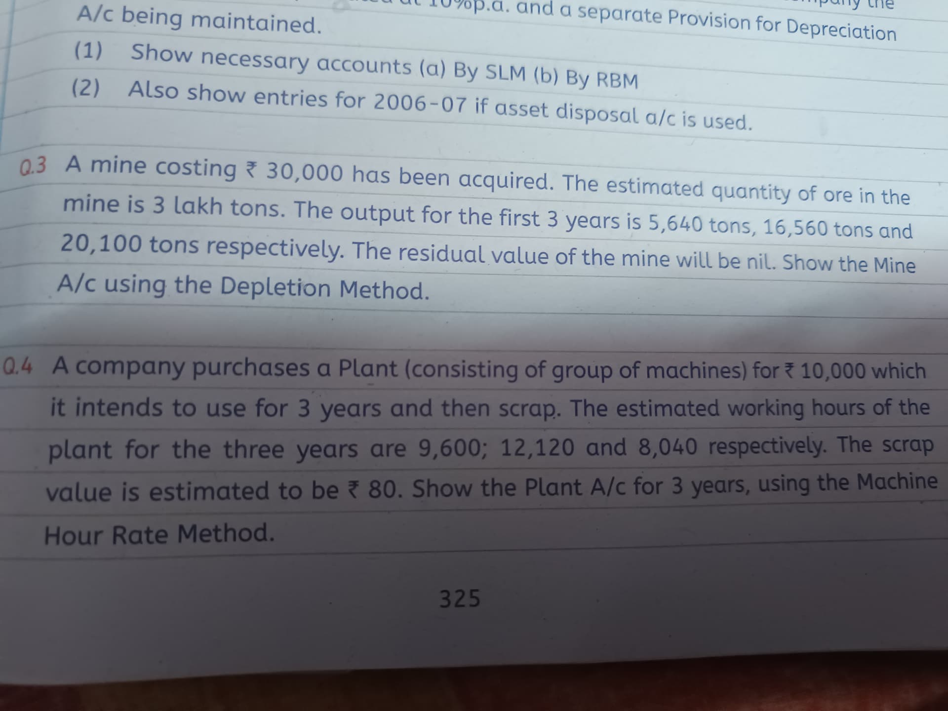 Image attached to the doubt: What is the dep in question no. 3?