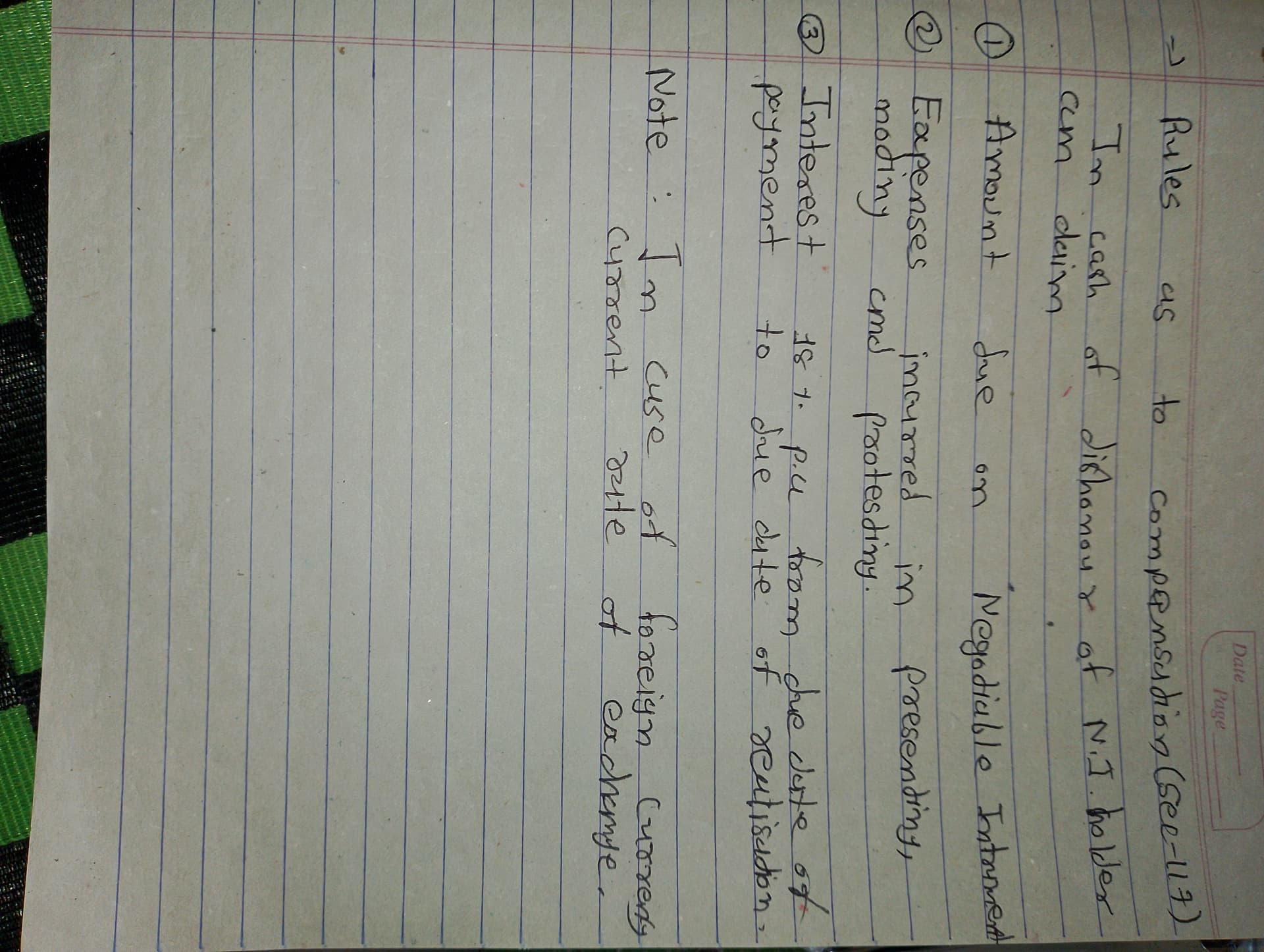 Image attached to the doubt: Question: Rules of compensation. This answer is right or wrong plz give In…