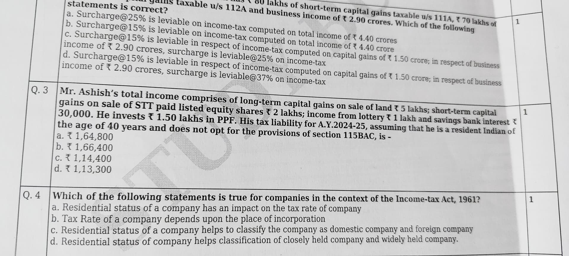 Image attached to the doubt: Answer to Q3 is 114400 Can someone explain how??
