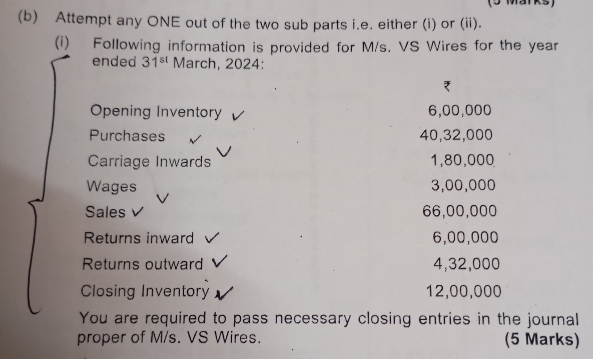 Image attached to the doubt: How it will get to know that treading account entry will be passed in this…