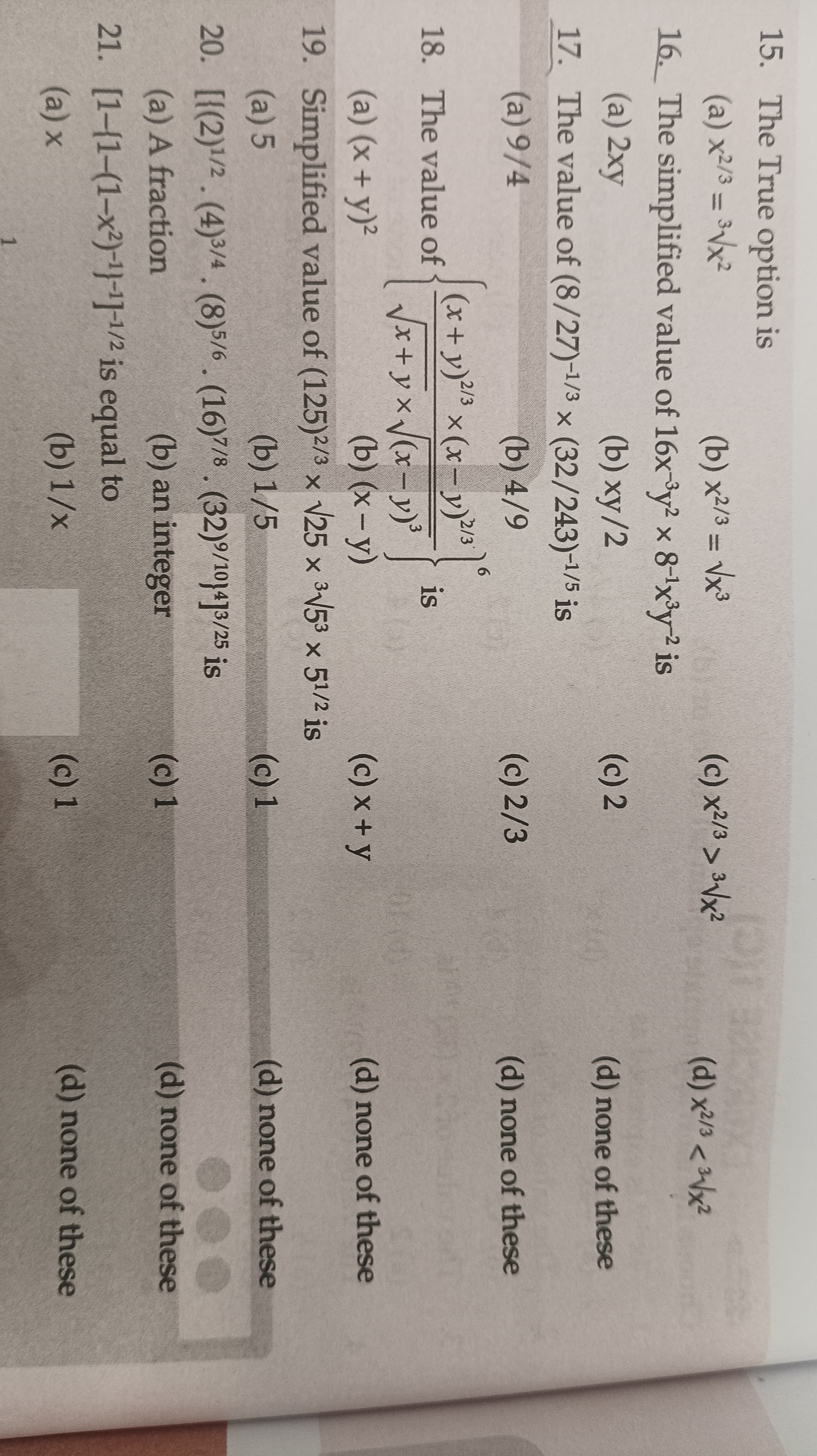 Image attached to the doubt: 18 question