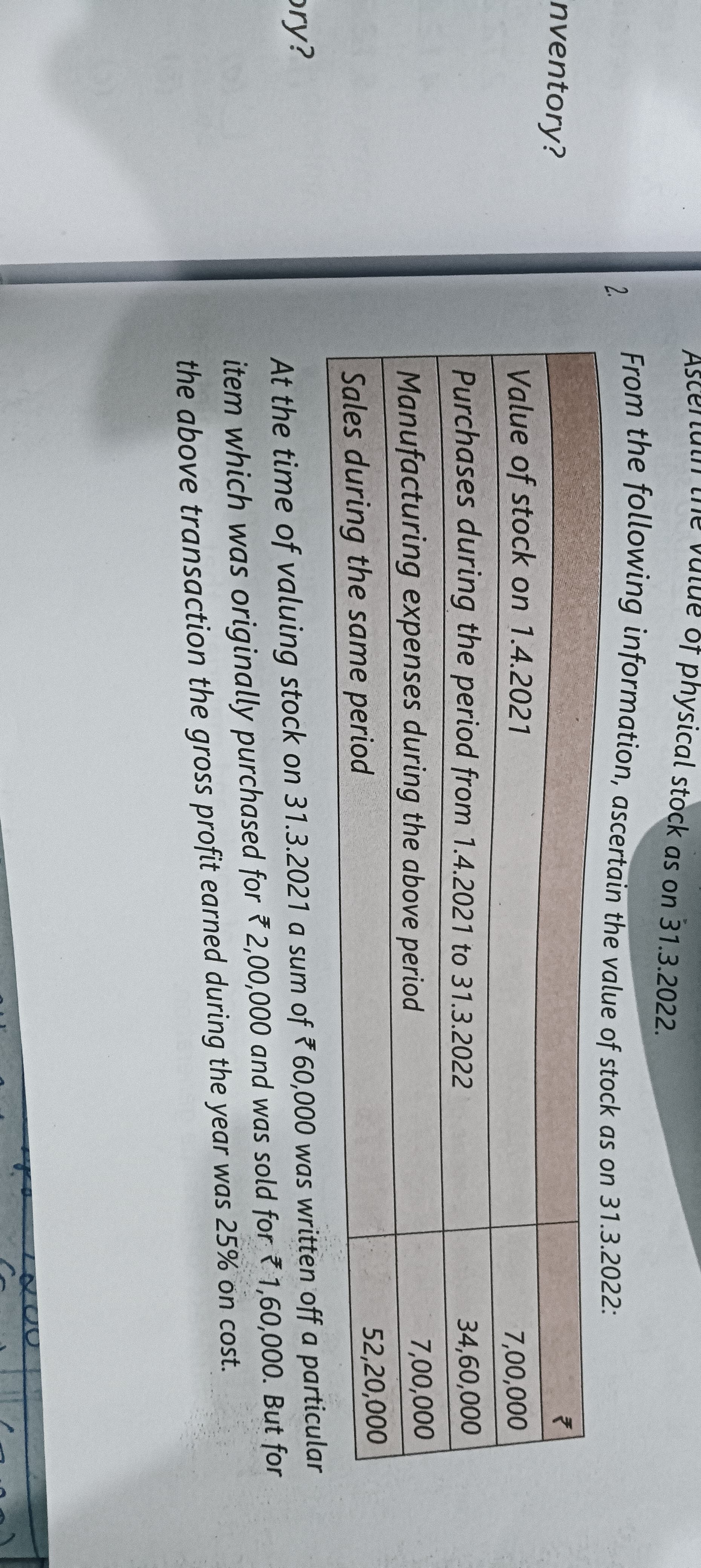 Image attached to the doubt: Please explain the meaning and adjustment of the adjustment given below the…