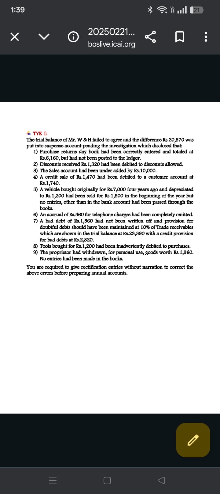 Image attached to the doubt: Please provide the answers of these questions