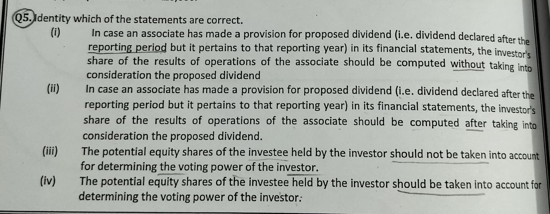 Image attached to the doubt: Which two statements are correct and give reason?