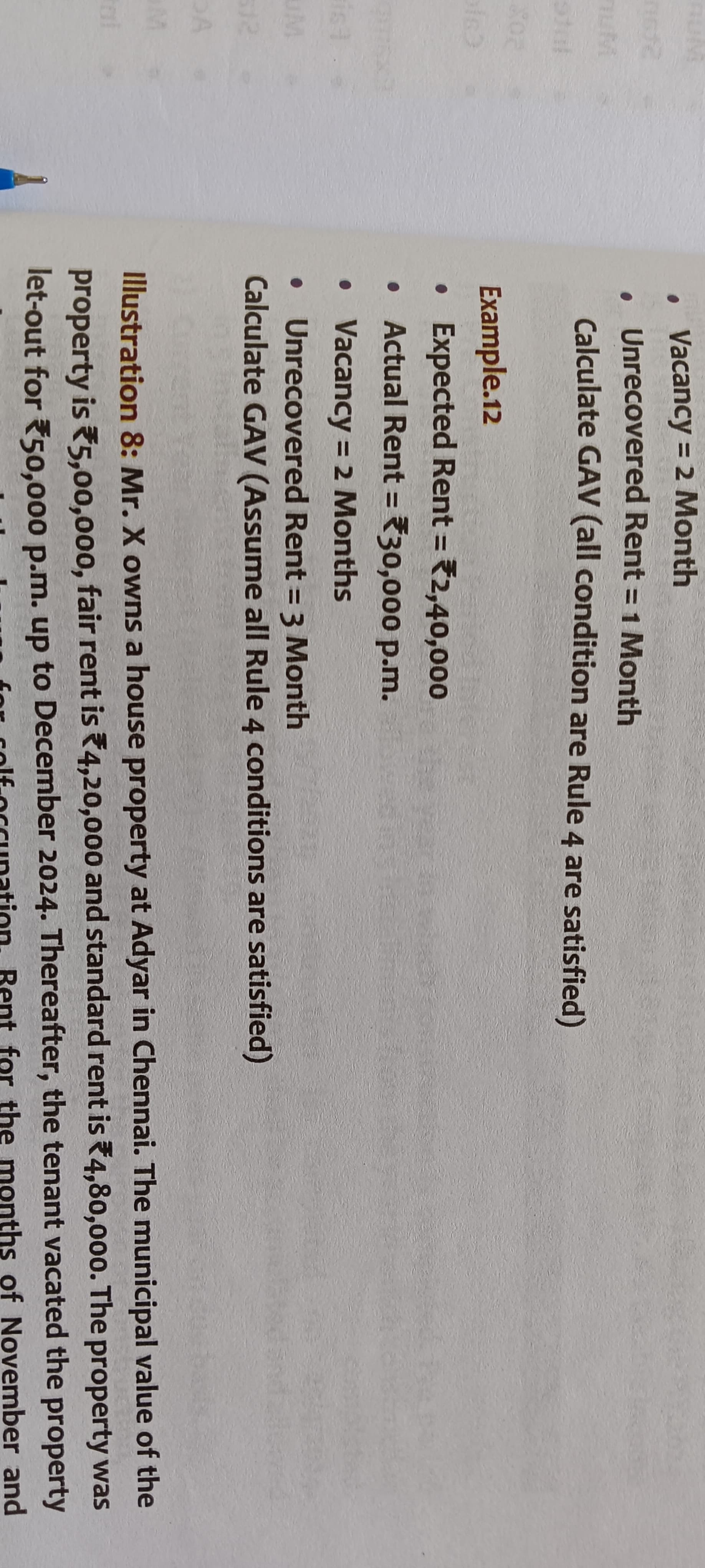 Image attached to the doubt: In this question 12 in calculation of GAV should we consider vacancy while…