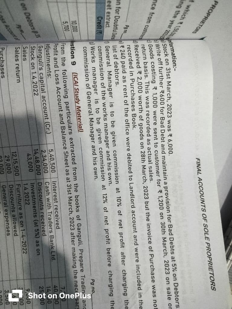 Image attached to the doubt: Information at top me hai (a to g) tkk