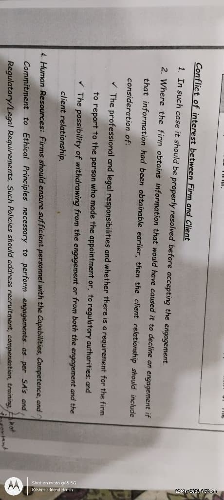 Image attached to the doubt: This topic is the subject of auditing and ethics Explain in easy language with…