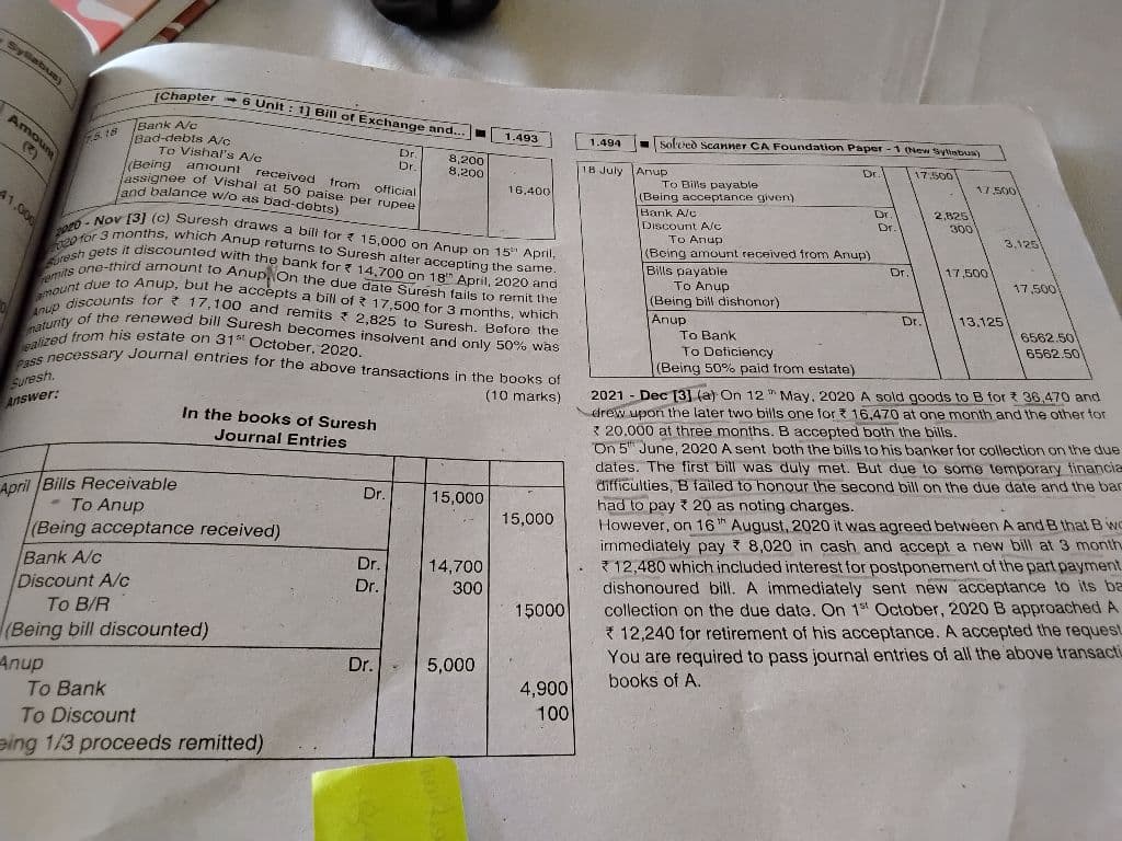 Image attached to the doubt: Nov 2020 the amount remit by anup to suresh .whats the ratio i am not getting…