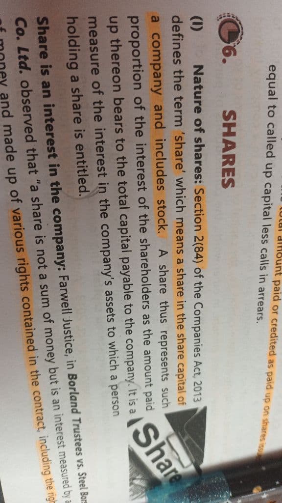 Image attached to the doubt: In last three lines it had mentioned about intrest in company's assets whereas…