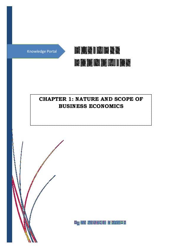 First page of Chapter 1 Nature and Scope of Business Economics Notes by CA Sanchit Grover