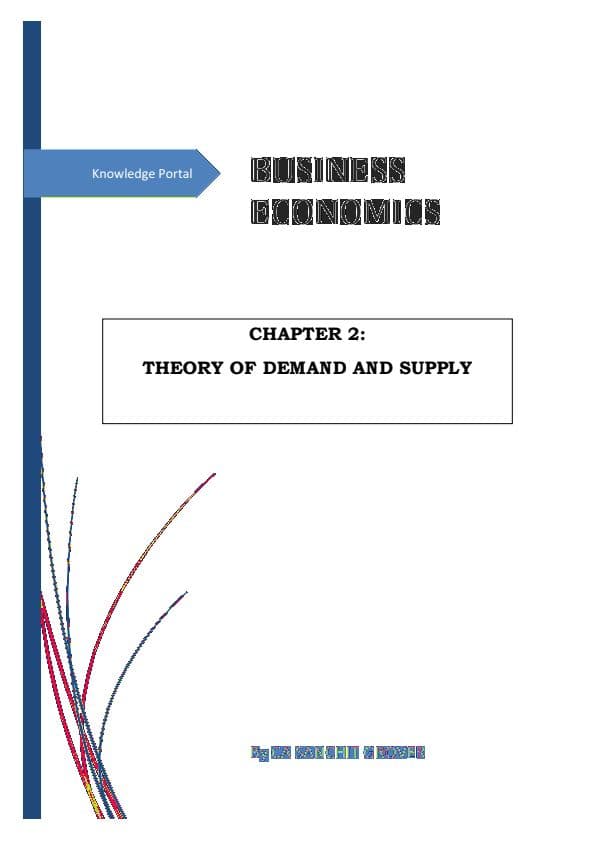 First page of Chapter 2: Theory of Demand and Supply