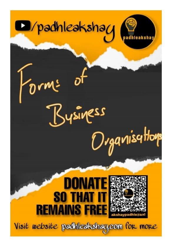 First page of Forms of business organisation