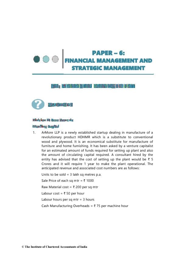 First page of Revision Test Paper l New Syllabus l May 2024