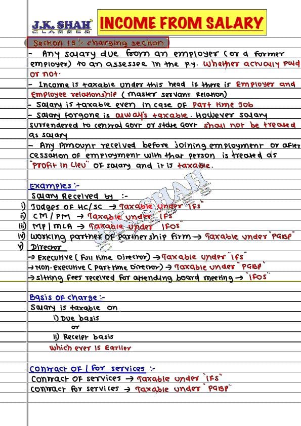 First page of Income from Salary