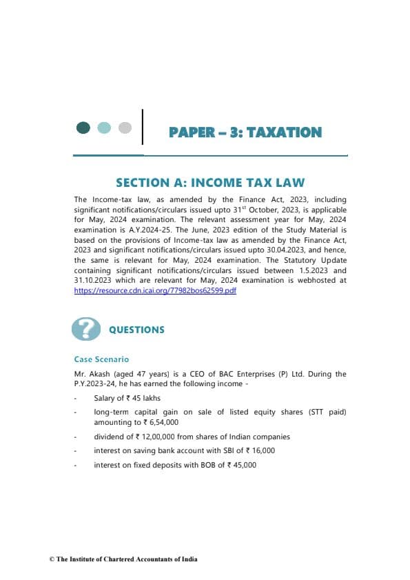 First page of Rtp by icai