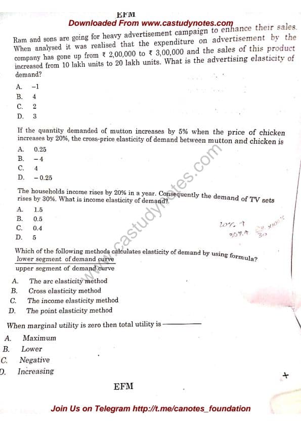 First page of Business Economics 50 PYQ Questions ( Dec- 22 ) attempt !