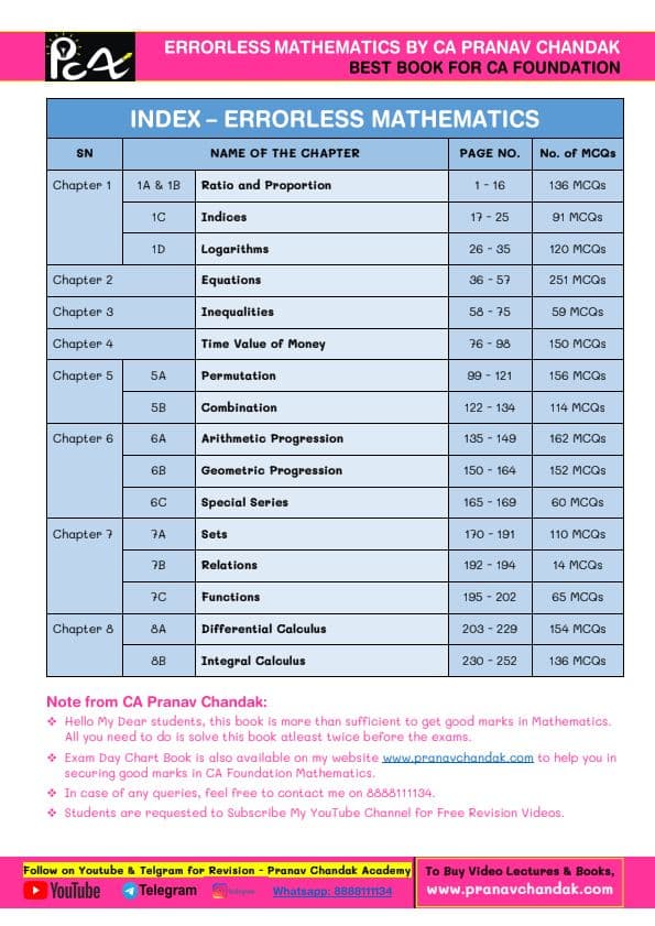 First page of Quantitative aptitude concept book By CA Pranav Chandak