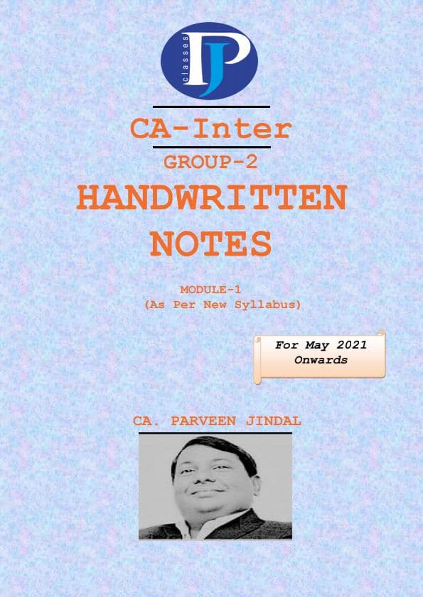 First page of CA Inter Advanced Accounting Handwritten Notes