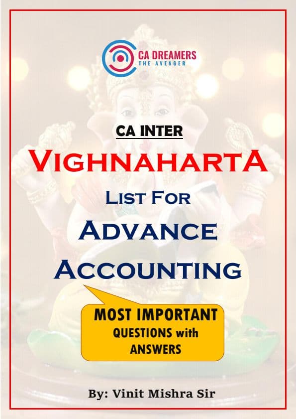 First page of Vighnaharta List for Advanced Accounting Most Important Questions alongwith answers