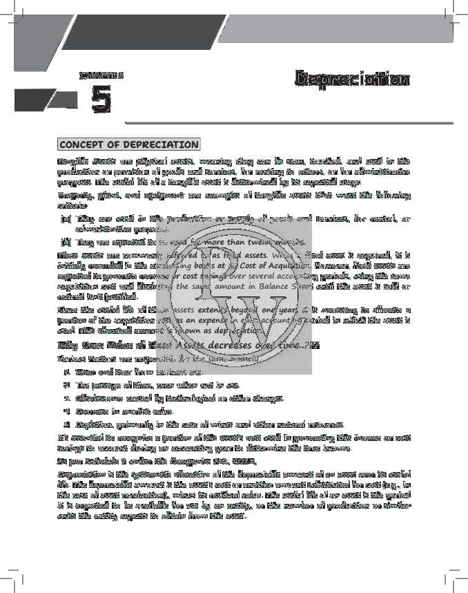 First page of Depreciation important and prectice questions