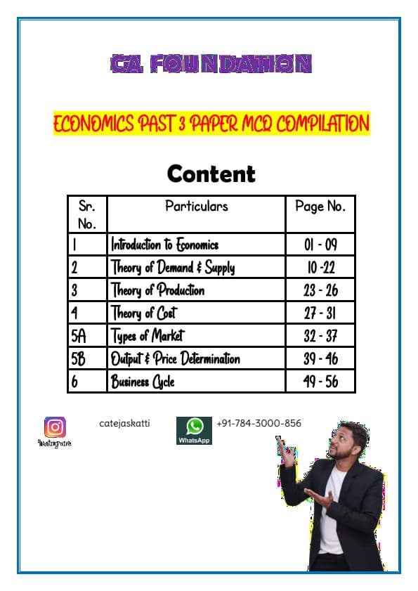 First page of Economics MCQ all chapters Best of luck 👍
