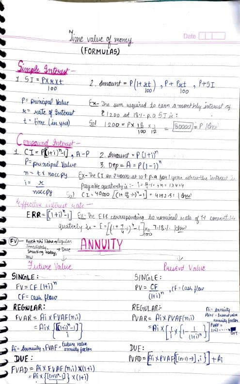 First page of All formulas in one - maths, stats, LR Handwritten (Self made)