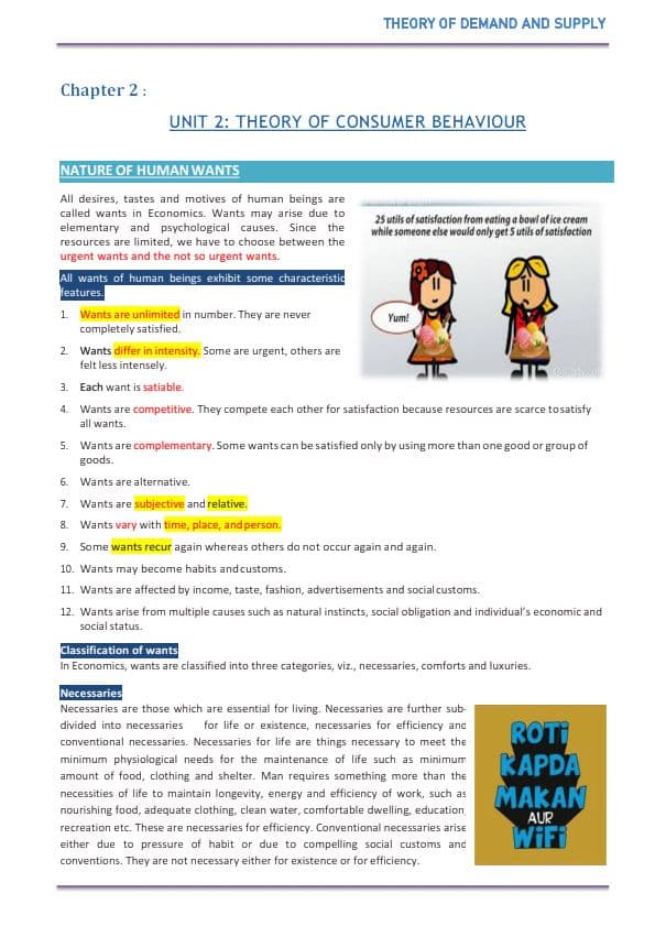 First page of Chp 2 unit 2Theory of consumer behaviour by Akhilesh daga sir