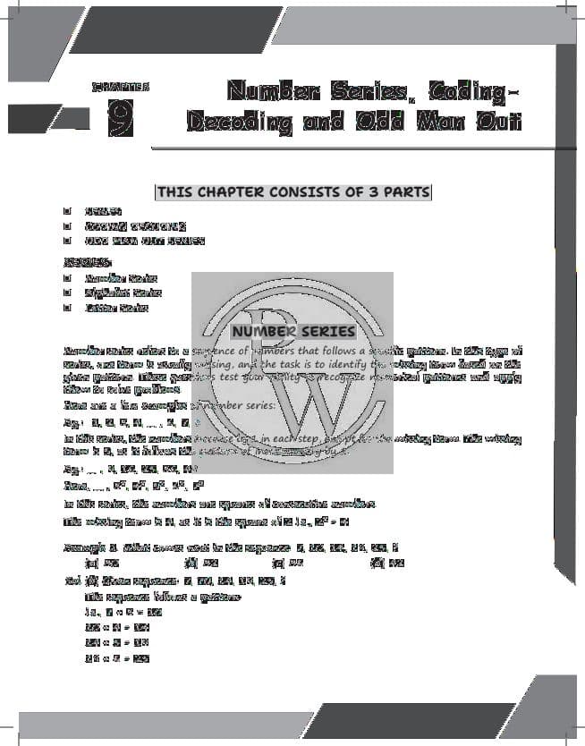 First page of CA wallah Number , series , coding , decoding and odd one out PDF 500 + question of chapter 9
