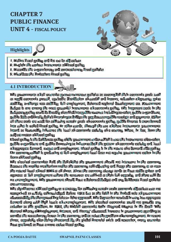 First page of Public finance Unit 4