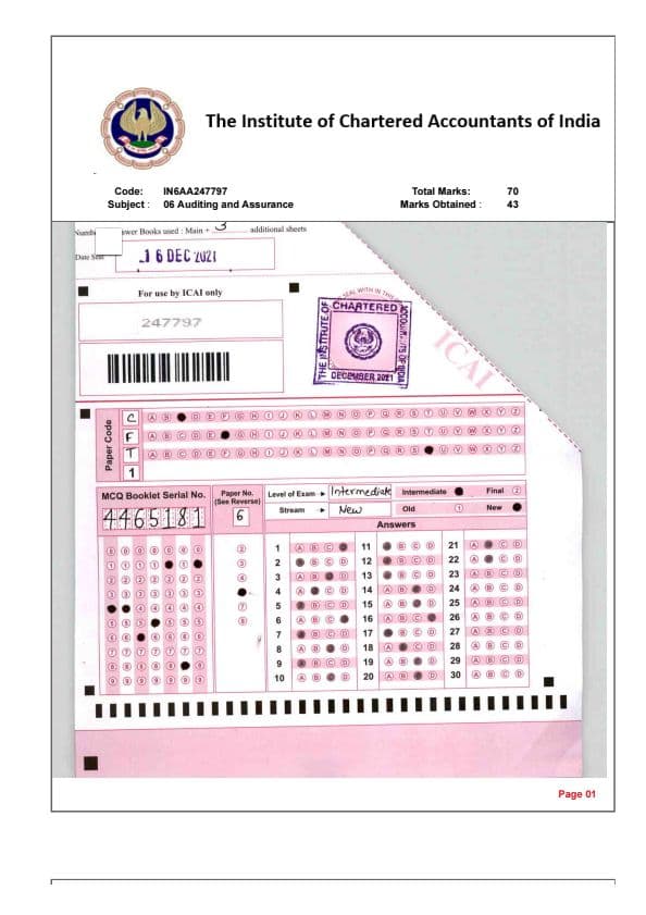 First page of AIR 11 certified copies of AUDIT (dec 21)