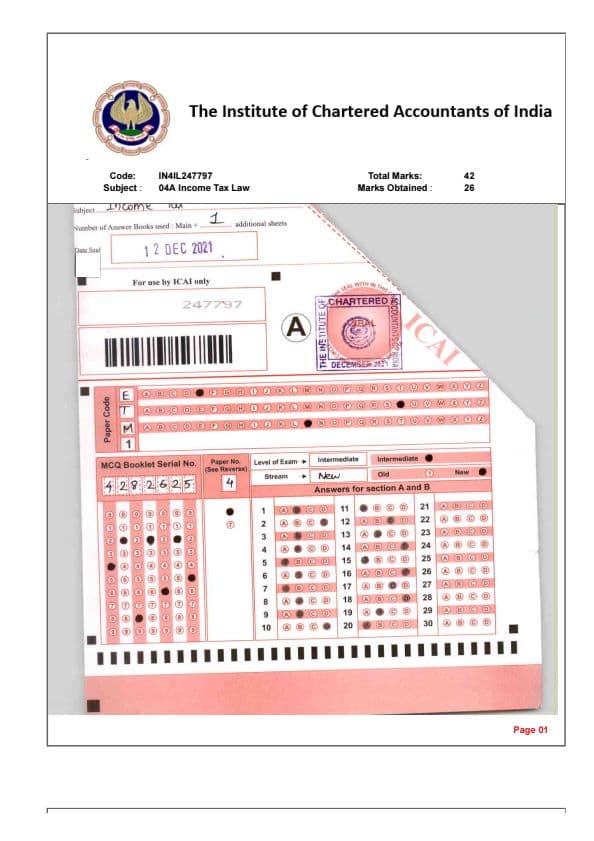 First page of Inter AIR 11 INCOME TAX(DT) certified copies (dec 21)