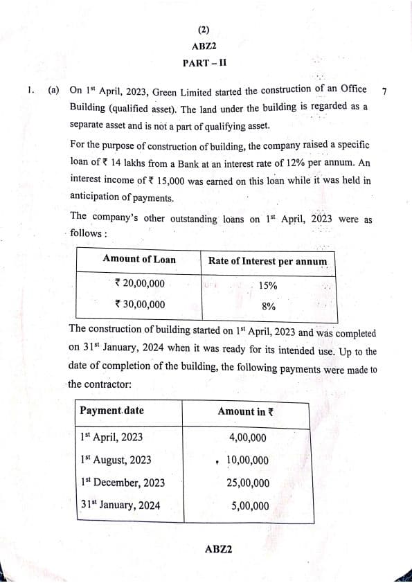 First page of Inter ADVANCE ACCOUNT MAY 24 QUESTION PAPER (No watermarks)