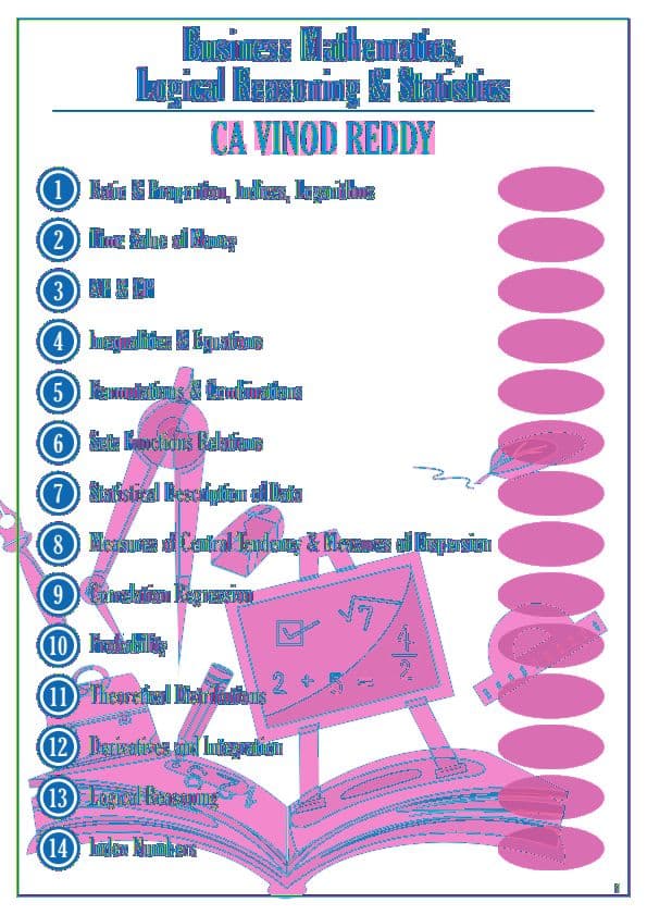 First page of Ca foundation full comprehensive revision book ( unsolved) by ca vinod reddy sir