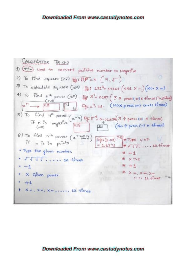 First page of Calculator tricks