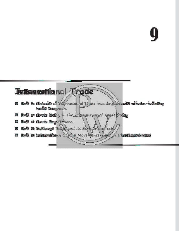 First page of Business Economics Chapter- International Trade Importance question, short notes