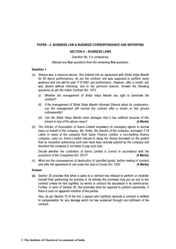 First page of May 2022 past year paper law answers
