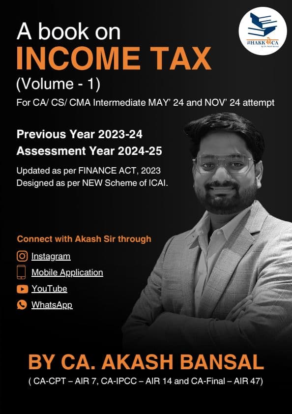 First page of Income tax volume 1 ( all one book ) ( illustration + examples of each concept π―π₯ππ» + practice questions+ hw questions ) may 24 onwards . It is worthy book for DT . It is fully detailed book . Go for it sure shot pass if U do all this questions.ππ»βΊοΈ