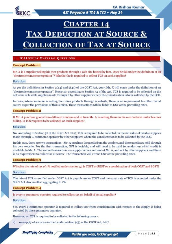 First page of GST Divyastra # TDS & TCS – 24/25