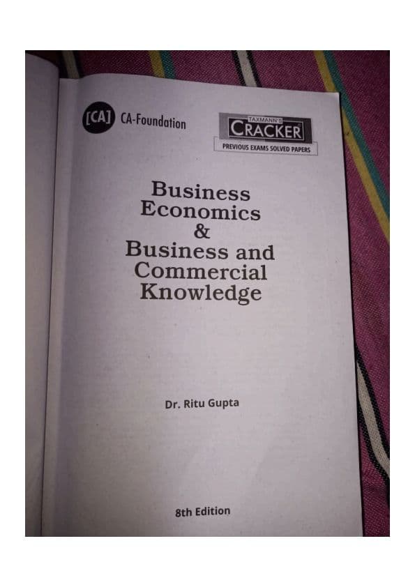First page of Bussiness economic micro MCQ