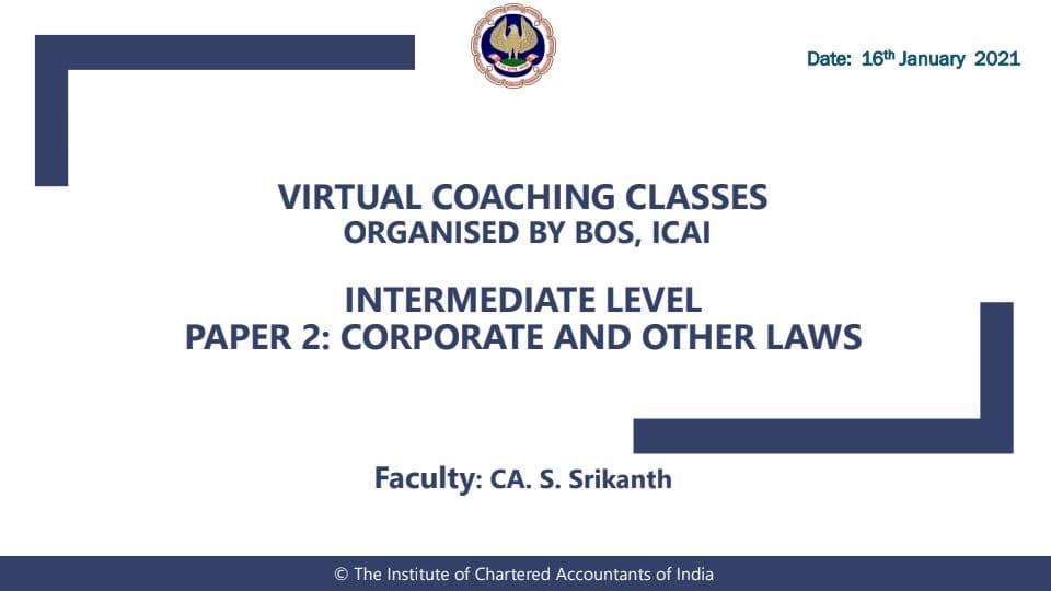 First page of Best notes.... By ICAI......
