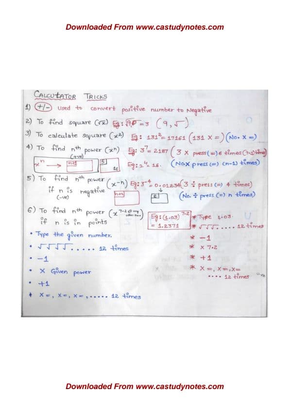 First page of Q.A. Calculator Tricks
